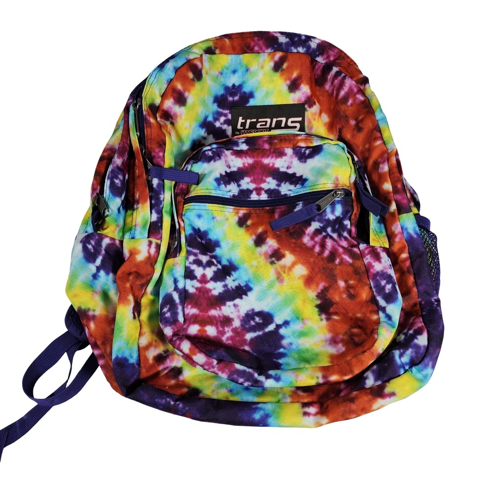 Trans by JanSport Tie Dye Backpack Rainbow Multicolor School Bag Daypack 17.5in